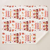 賛美スタイリッシュ感謝の感謝祭 シェルパブランケット (正面(横))