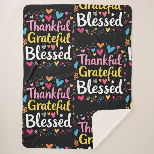 賛美スタイリッシュ感謝の感謝祭 シェルパブランケット (正面)