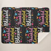 賛美スタイリッシュ感謝の感謝祭 シェルパブランケット (正面(横))