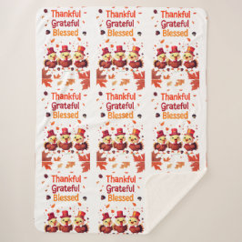 賛美スタイリッシュ感謝の感謝祭 シェルパブランケット