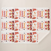 賛美スタイリッシュ感謝の感謝祭 シェルパブランケット (正面(横))