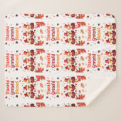 賛美スタイリッシュ感謝の感謝祭 シェルパブランケット (正面(横))