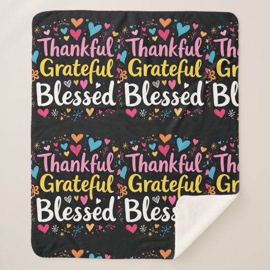 賛美スタイリッシュ感謝の感謝祭 シェルパブランケット (正面)