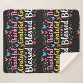 賛美スタイリッシュ感謝の感謝祭 シェルパブランケット (正面(横))