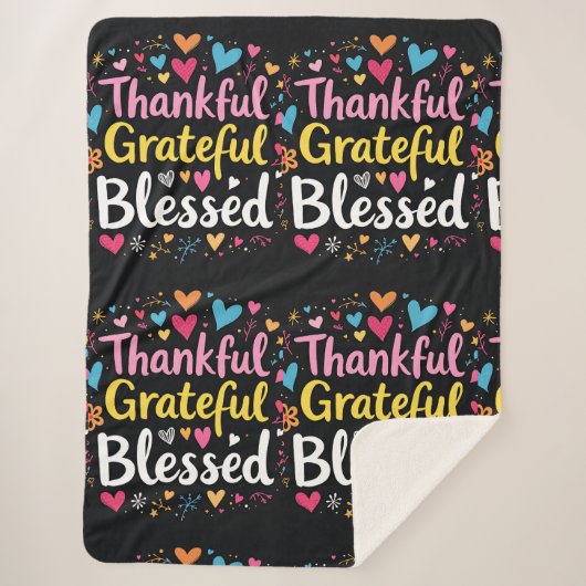 賛美スタイリッシュ感謝の感謝祭 シェルパブランケット (正面)