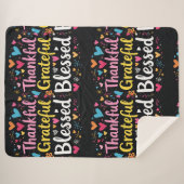 賛美スタイリッシュ感謝の感謝祭 シェルパブランケット (正面(横))