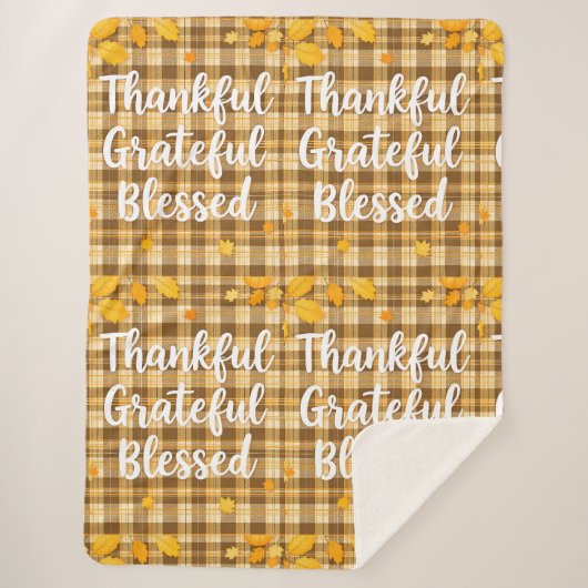 賛美スタイリッシュ感謝の感謝祭 シェルパブランケット (正面)