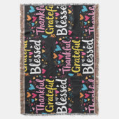 賛美スタイリッシュ感謝の感謝祭 スローブランケット (正面縦)