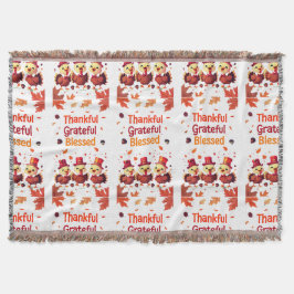 賛美スタイリッシュ感謝の感謝祭 スローブランケット