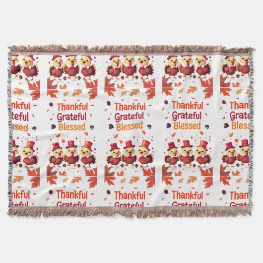 賛美スタイリッシュ感謝の感謝祭 スローブランケット (正面)
