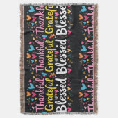 賛美スタイリッシュ感謝の感謝祭 スローブランケット (正面縦)