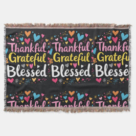賛美スタイリッシュ感謝の感謝祭 スローブランケット