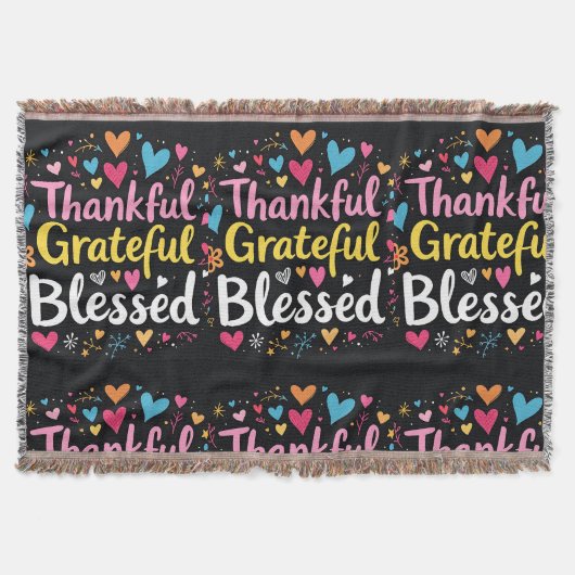 賛美スタイリッシュ感謝の感謝祭 スローブランケット (正面)