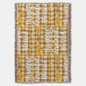 賛美スタイリッシュ感謝の感謝祭 スローブランケット (正面縦)