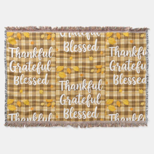 賛美スタイリッシュ感謝の感謝祭 スローブランケット (正面)
