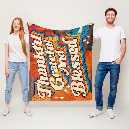 賛美スタイリッシュ感謝の感謝祭 フリースブランケット (インサイチュ)