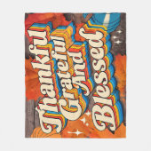 賛美スタイリッシュ感謝の感謝祭 フリースブランケット (正面)