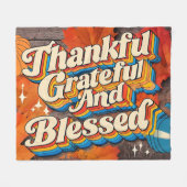 賛美スタイリッシュ感謝の感謝祭 フリースブランケット (正面(横))