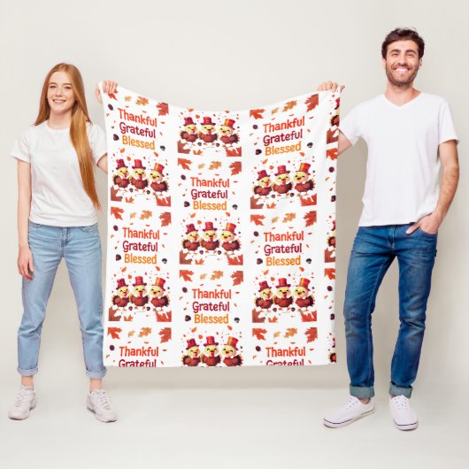 賛美スタイリッシュ感謝の感謝祭 フリースブランケット (インサイチュ)