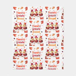 賛美スタイリッシュ感謝の感謝祭 フリースブランケット