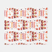 賛美スタイリッシュ感謝の感謝祭 フリースブランケット (正面(横))