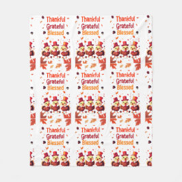 賛美スタイリッシュ感謝の感謝祭 フリースブランケット