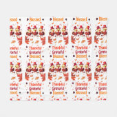 賛美スタイリッシュ感謝の感謝祭 フリースブランケット (正面(横))