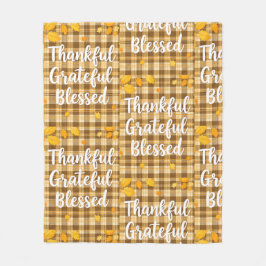 賛美スタイリッシュ感謝の感謝祭 フリースブランケット
