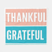 賛美スタイリッシュ感謝の感謝祭 フリースブランケット (正面(横))