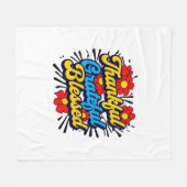 賛美スタイリッシュ感謝の感謝祭 フリースブランケット (正面(横))