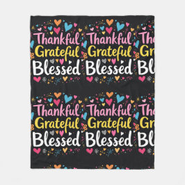 賛美スタイリッシュ感謝の感謝祭 フリースブランケット