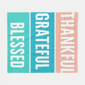 賛美スタイリッシュ感謝の感謝祭 フリースブランケット (正面(横))