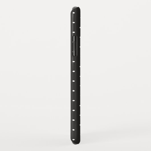 賛美デイジーオン黒と白水玉模様 Case-Mate iPhoneケース (裏面/右)