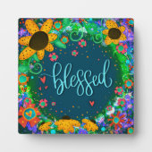 賛美デイジー感動的グリーンイーゼル フォトプラーク (正面)