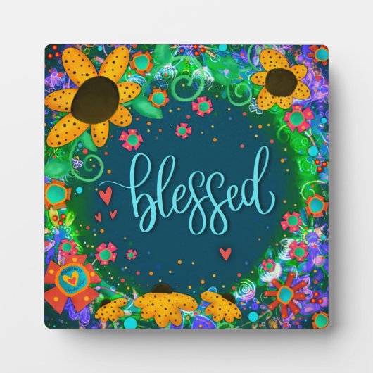 賛美デイジー感動的グリーンイーゼル フォトプラーク (正面)