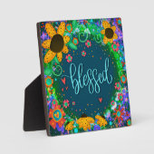 賛美デイジー感動的グリーンイーゼル フォトプラーク (正面)