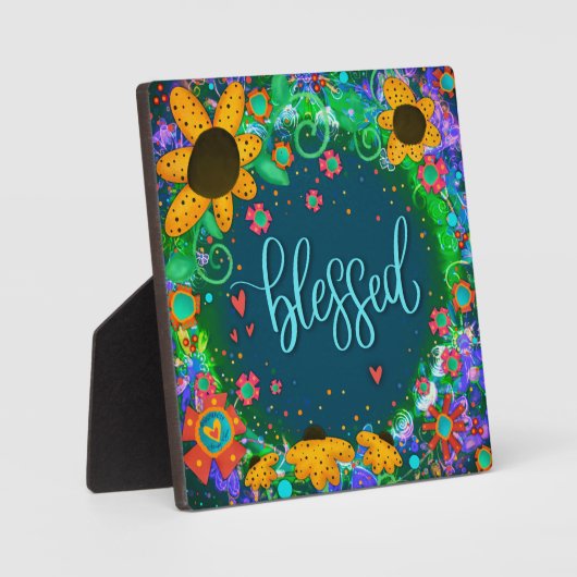 賛美デイジー感動的グリーンイーゼル フォトプラーク (正面)