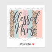 賛美ナースヒョウ皮ピンクブルー シール (シート)