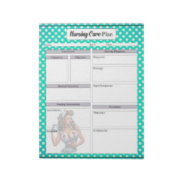 賛美ナースピンナップ気に計画 ノートパッド