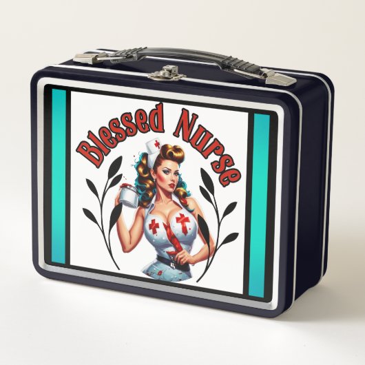 賛美ナースピンナップ メタルランチボックス (正面)
