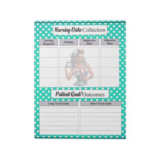 賛美ナースピンナップ_介護データ収集 ノートパッド (回転)