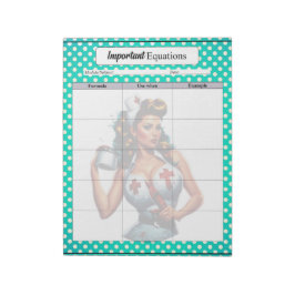 賛美ナースピンナップ_重要な方程式 ノートパッド