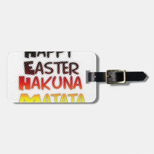 賛美ハッピーイースターハクナマタタホリデーシーズン ラゲッジタグ (正面横)
