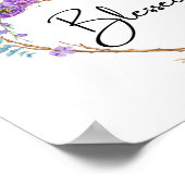 賛美ハート型フローラリースポスター ポスター (角)