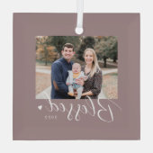 賛美ハート編集可能カラークリスマス飾り ガラスオーナメント (裏面)