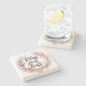 賛美ハート ストーンコースター (横)