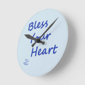 賛美ハート ラウンド壁時計 (傾斜)