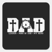 賛美パパダディクロスキリスト教の父 スクエアシール (正面)