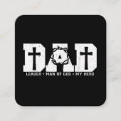 賛美パパダディクロスキリスト教の父 スクエア名刺 (正面)