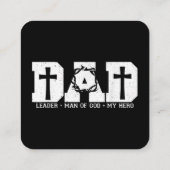 賛美パパダディクロスキリスト教の父 スクエア名刺 (裏面)